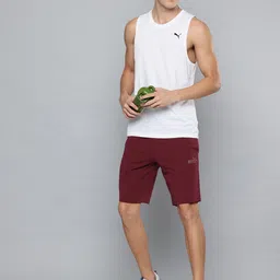 Puma Men Brand Logo Detail Mid-Rise Essential Terry Training Shorts-picture-19