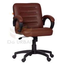 Da URBAN Texas Brown Mid Back Revolving Leatherette Ergonomic Home & Office Executive Chair-picture-18