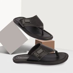 FAUSTO Men Black Thong Flip-Flops-picture-25