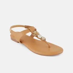 Luxyfeel Women Ankle Loop T-Strap Flats-image-49