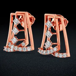 Joyalukkas Women 18Kt Gold Natural Shimmered Earrings Diamond -2.88 g 0.23 carat-picture-10