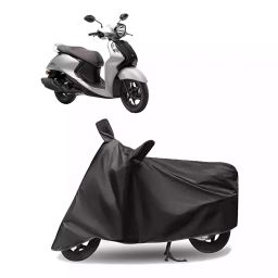 Auto Pearl Polyester Two Wheeler Cover for Yamaha Fascino 125 FI (Grey)-image-30