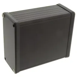 HAMMOND Metal Enclosures BOX, BLACK, ALUMINIUM END PLATE, 1455N1201BK-41