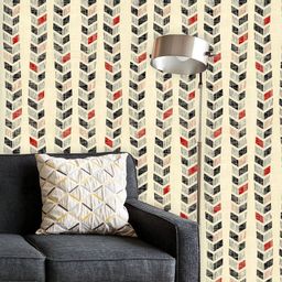 ArtzFolio Printed UV-Resistant Anti-Bacterial Abstract Chevron Pattern Peel & Stick Wallpaper-1