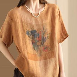 DressBerry Women Printed V-Neck Extended Sleeves T-shirt-image-49