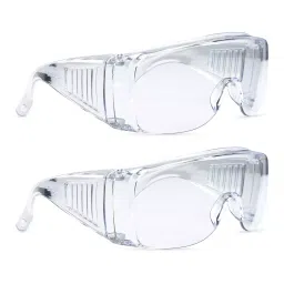 Vijay Sabre Transparent Eye Protection Goggles with Clear Lens Pack Of 2-34