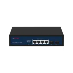 CP PLUS 6 Ports Switch with 4 Gigabit PoE Ports & 2 SFP Gigabit Uplink Ports, CP-DNW-GPU4G2-48-V3-34