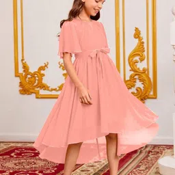 BAESD Girls Self Design Fit & Flare Dress-image-48