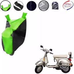 Auto Pearl Waterproof Two Wheeler Cover For LML NV (Green & Black)-image-52