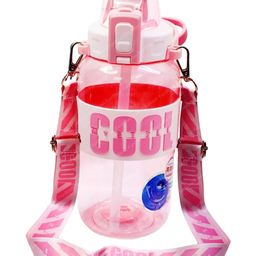 FunBlast Sports Gallon Water Bottle with Push Button Lock Pink - 1200 ml-87