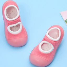 Yellow Bee Anti Skid Rubber Sole  Socks Shoe - Pink-image-60