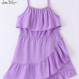 Arias Seersucker Singlet Sleeve Elasticated Waist Jumpsuits With Lining - Purple-image-32