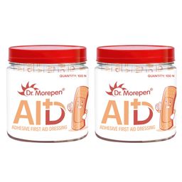 DR. MOREPEN AID Adhesive Band Aid Waterproof for Kids & Adults, Latex Free - 100 First Aid Bandaid Pack of 2-84