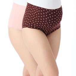 Bella Mama Cotton Elastane High Coverage Printed Panties Pack of 2 (Color May Vary)-picture-29