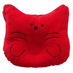 Fantasy India Baby Soft Neck Support Pillow for Head Shaping Shape Supporter Cat Face Pillow - Red-picture-14