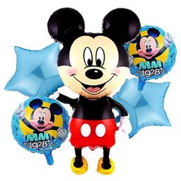 Decor Mantra Micky mouse theme cartoon character foil balloon for birthday decoration kit - Red - Pack of 5-14