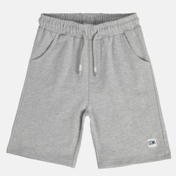 MINI KLUB Cotton Brand Initials Patch Embroidered Shorts - Grey-image-39