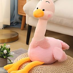Tickles Cute Ostrich Soft Stuffed Plush Toy for Kids Boys & Girls Birthday Gift (Color: Pink Size Length 35 cm)-image-23