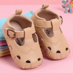 Babyoye Clip Closure Solid Color Booties - Khaki-picture-36