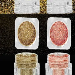 Veoni BELLE Set Of 2 Loose Pigments HD Shimmer Eyeshadow- Rose Gold & Gold-image-18