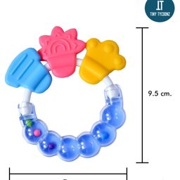 Tiny Tycoonz Fruit Shape and Rattle Silicone Teether Pack of 2 - Multicolor image 2