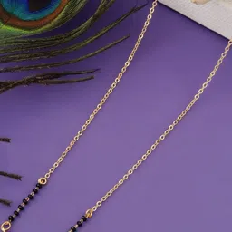 TKRB SALES Gold Plated Artificial Stones Studded And Beaded Mangalsutra-picture-14