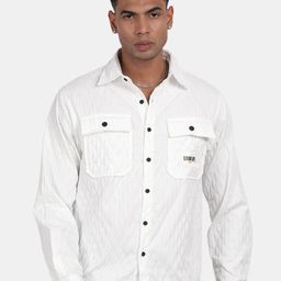 Blu MNKY Smart Slim Fit Striped Cutaway Collar Shirt-image-63