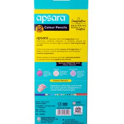 Apsara Hexagon Shape Full Size Color Pencils With Sharpener - 12 Shades image 4