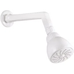 Sparsh Pearl Overhead Shower 3 inch (75 mm) White Plastic Polished Nickel Finish, SHP-539-5