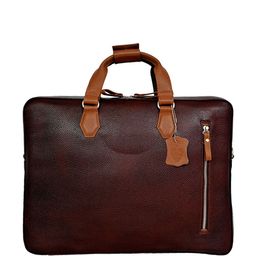 HOUSE OF OLIVEGREEN Unisex Leather Laptop Bag-17