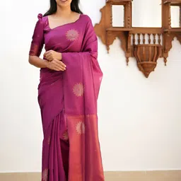 VASTRAHUT Woven Design Zari Banarasi Saree-picture-2