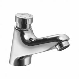 PLUMBER Deck Mounted Chrome Finish Pillar Cock Auto Close Tab, AC-8105-picture-5