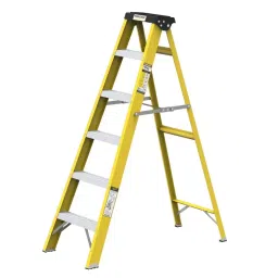 YOUNGMAN 6 Step Fiberglass Single Sided Self Supporting Ladder 1100 mm Max Standing Height, 8304-image-74