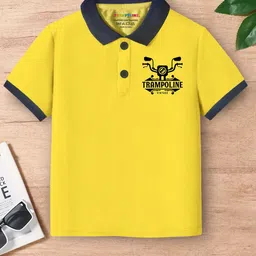 YK X Trampoline Boys Selection Of 2 Polo Collar Applique T-shirt-13