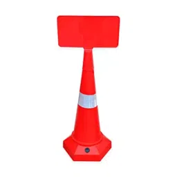 Ladwa Heavy Base Road Traffic Cone with Sign Plate-12
