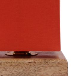 Devansh Orange Solid Traditional Column Table Lamp with Shade image 4