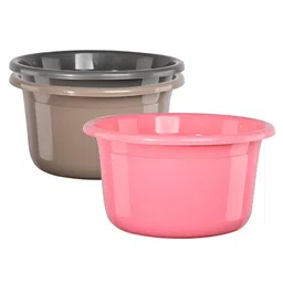 Aura Pink & Brown 3 Pieces Bath Accessories Set-image-69