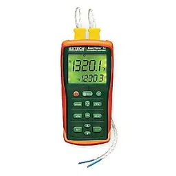EXTECH Piece RS232 Mini-Type GR-3WU66 EA15 (2) Type K Bead Wire Probes, Software, Holster and-22
