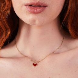 Accessorize Heart Shaped Pendant With Chain-35