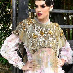 ODETTE Embellished Crop Waterfall Shrug-20