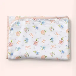 Fancy Fluff White & Blue Floral AC Room Single Bed Dohar-image-59