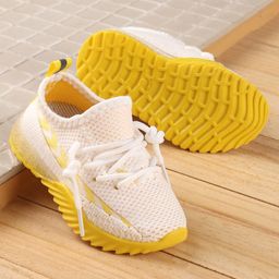 Babyoye Lace Up Sneakers - Yellow-picture-43