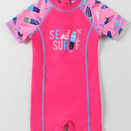 Mark & Mia Legged Swimsuit With Sea Surf Print - Pink-image-29