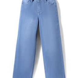Pine Kids Denim Full Length Washed Jeans - Light Blue-picture-1