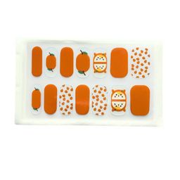 Hawtever Set Of 14 Long Lasting Quick Dry Nail Wraps - Hello Orange-18