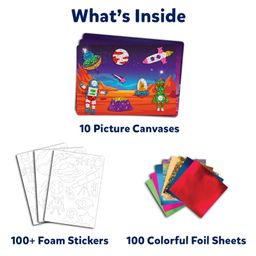 Skillmatics Art & Craft Activity Unique & Sparkly Space Themed Pictures Pack of 10 - Multicolour image 2