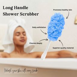 CareDone Set of 2 Soft Round Loofah & Long Loofah With Handle image 4