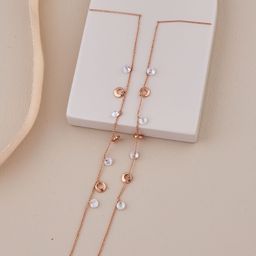 GC PREMIUM JEWELLERY Rose Gold-Plated Stainless Steel Cubic Zirconia Studded Studs-12
