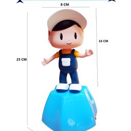 NEGOCIO Musical Toys for Kids Dancing Boy 360 Degree Rotating Light & Sound Toy with Bump and Go Action- PACK OF 1- COLOR MAY VARY image 3