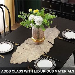 KANUSHI INDUSTRIES Beige Textured Table Runner-11